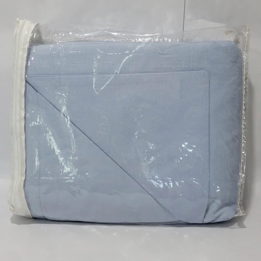JCPenney Home Expressions Full Queen Duvet Cover Comforter Blue Cotton Blend